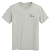 Load image into Gallery viewer, Heather Slate Grey Short Sleeve Wavy SkipJack Tee
