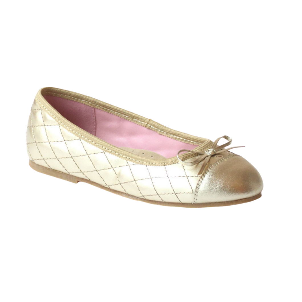 Gold L'Amour Quilted Upper Flat