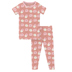 Blush Peep Peeps Short Sleeve Pajama Set