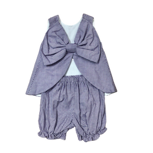 Purple Gingham Lottie Bloomer Set