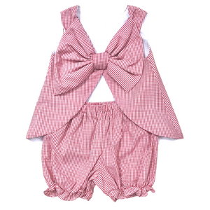 Red Gingham Lottie Bloomer Set