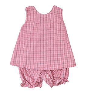 Red Gingham Lottie Bloomer Set