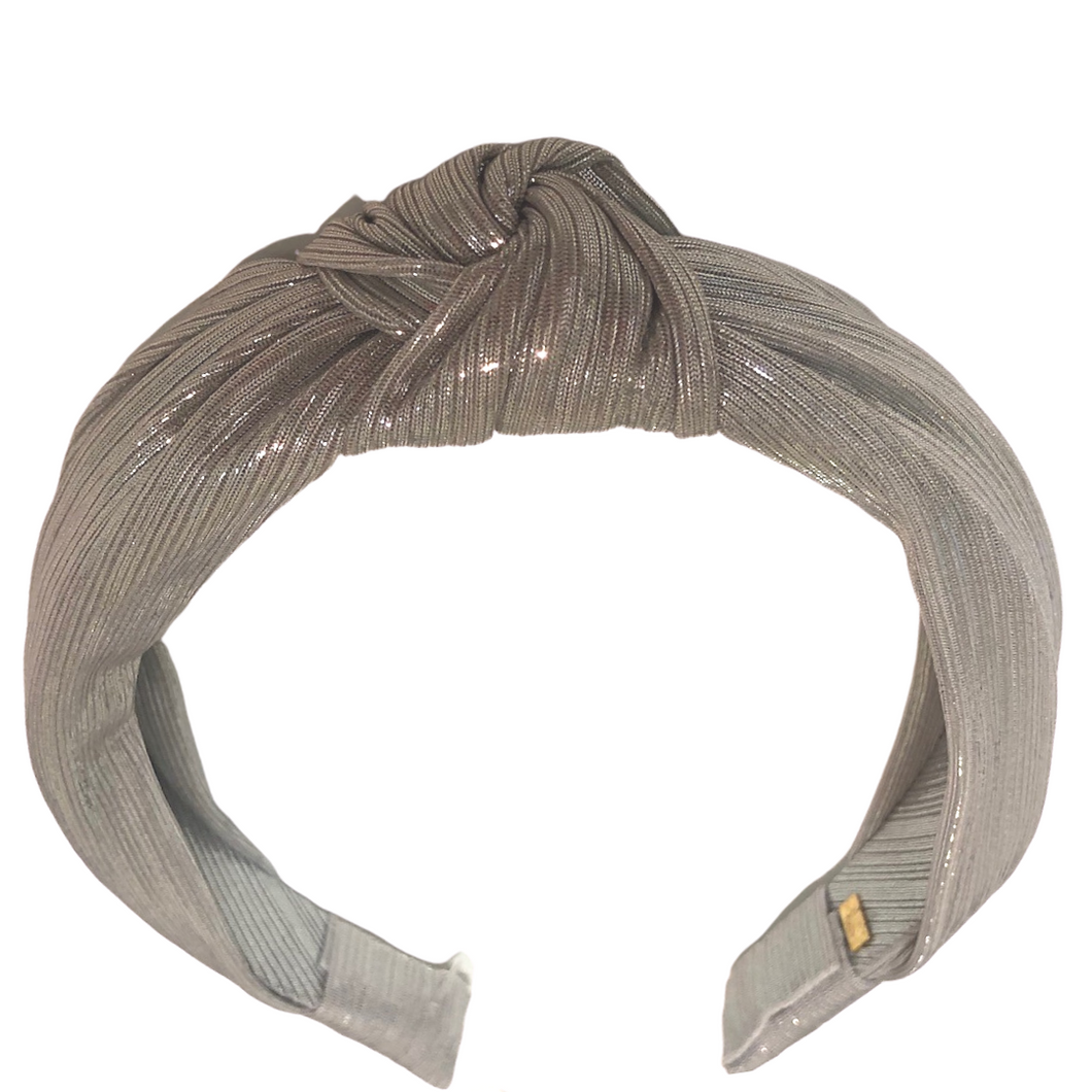 Metallic Silver Knot Headband