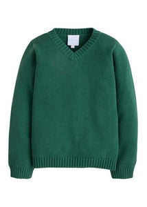 V-Neck Sweater - Hunter Green