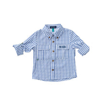 Load image into Gallery viewer, Blueberry Pie Windowpane Vented Fishing Shirt

