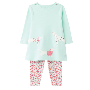 Christina Artwork Organic Cotton Dress And Legging Set