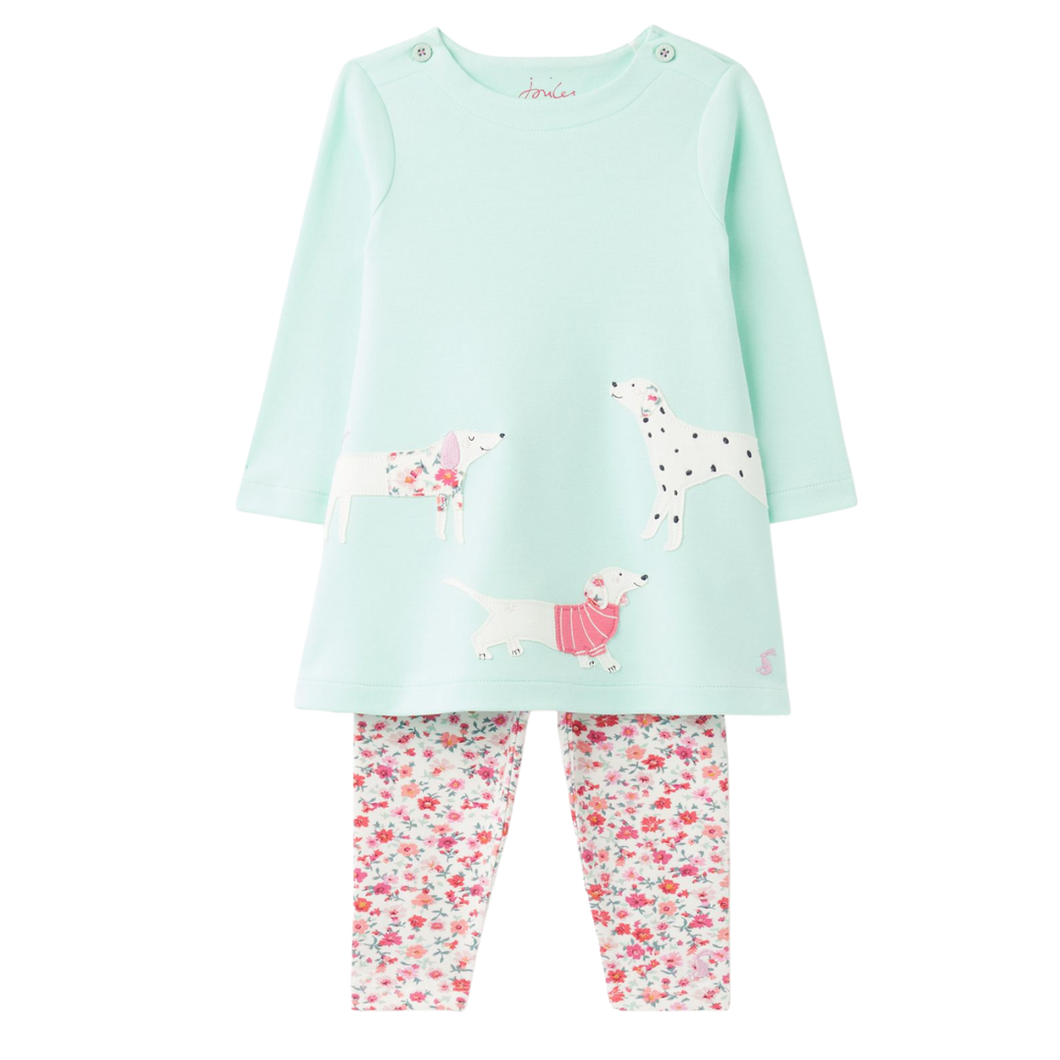 Christina Artwork Organic Cotton Dress And Legging Set