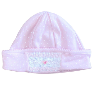 Layla and Lennox Smocked Hat - Pink