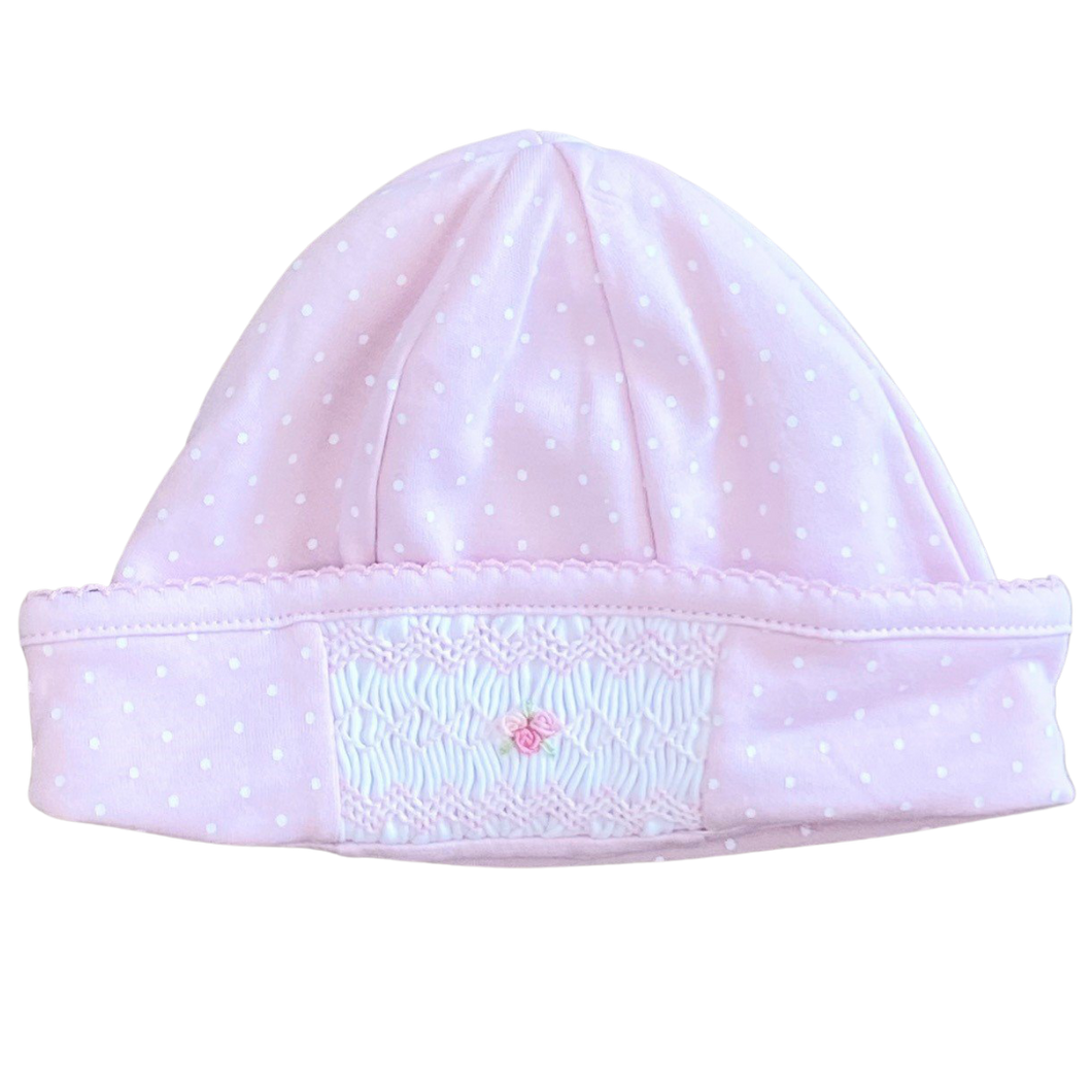 Layla and Lennox Smocked Hat - Pink