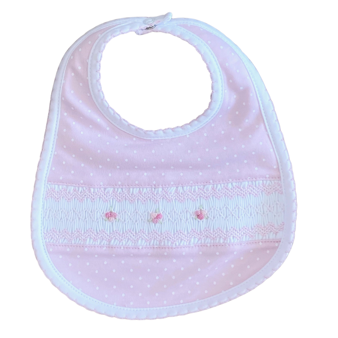 Layla and Lennox Smocked Bib - Pink – Belles & Beaux®