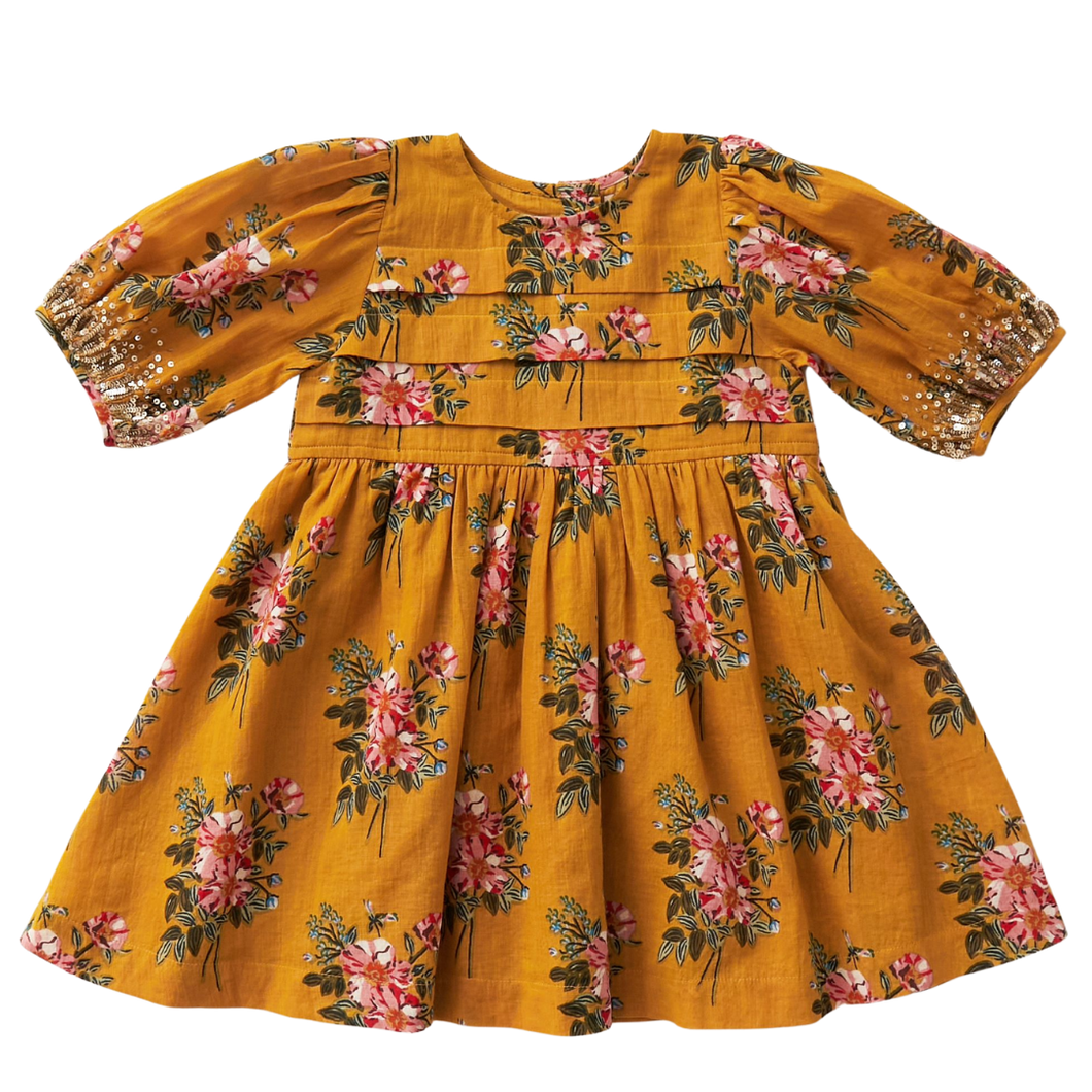 Evelyn Dress - Inca Gold Floral