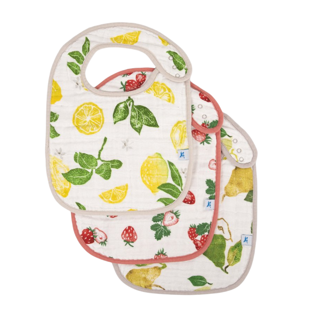 Cotton Muslin Classic Bib 3 Pack - Fruit Stand