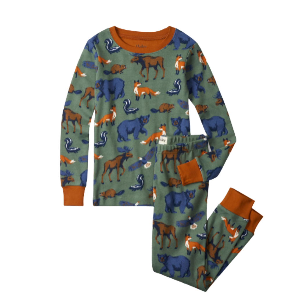 Forest Animals Organic Pajama Set