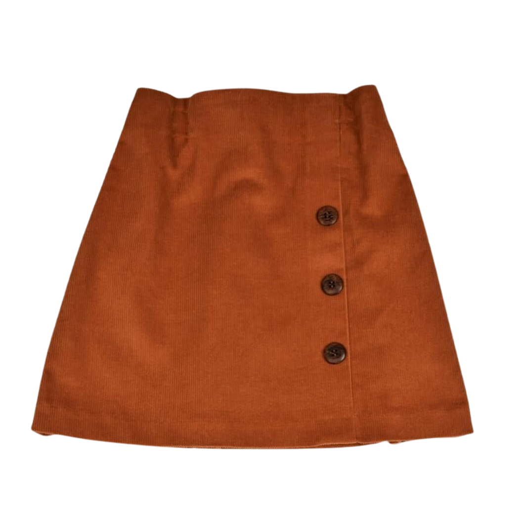 Rust Corduroy Skirt