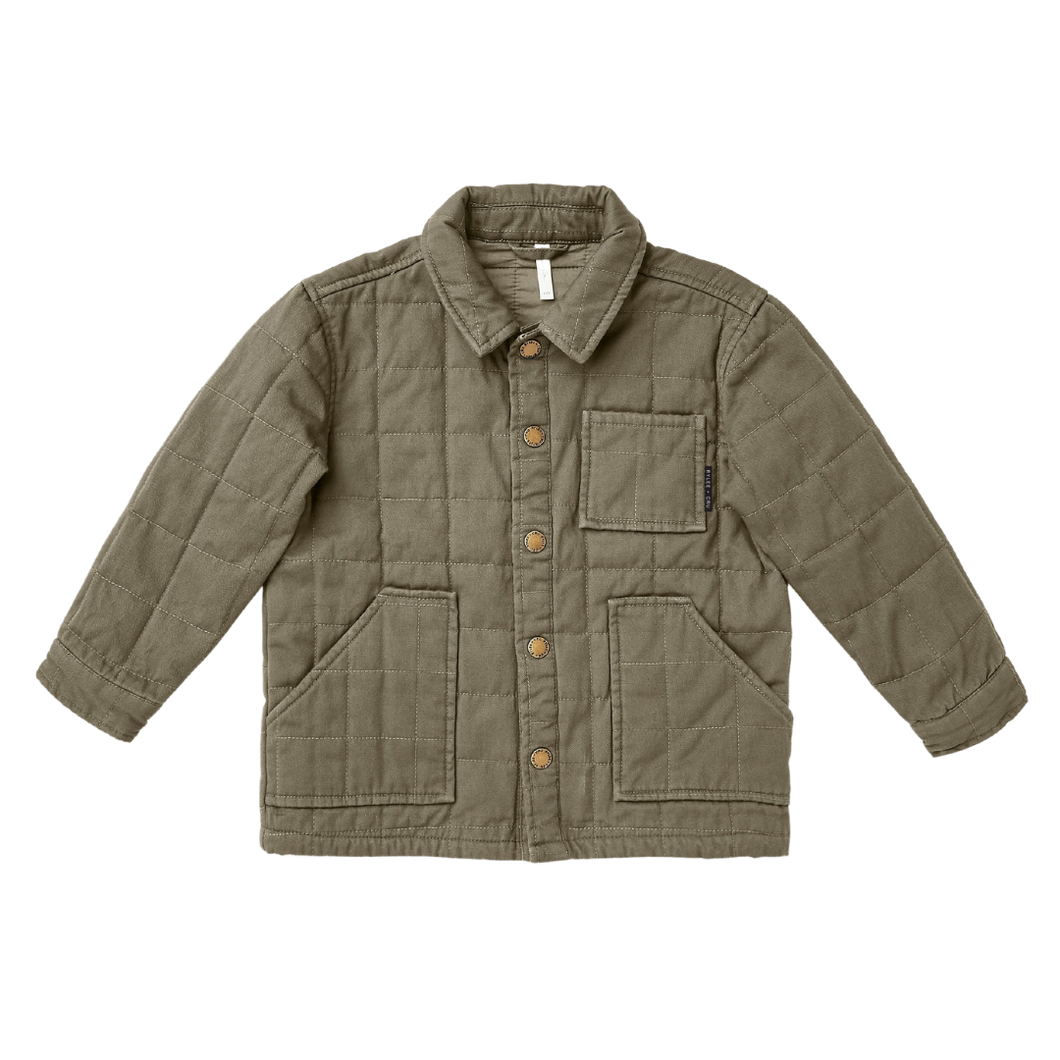 Quilted Chore Jacket - Olive