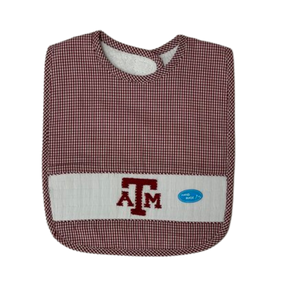 Texas A&M Smocked Bib