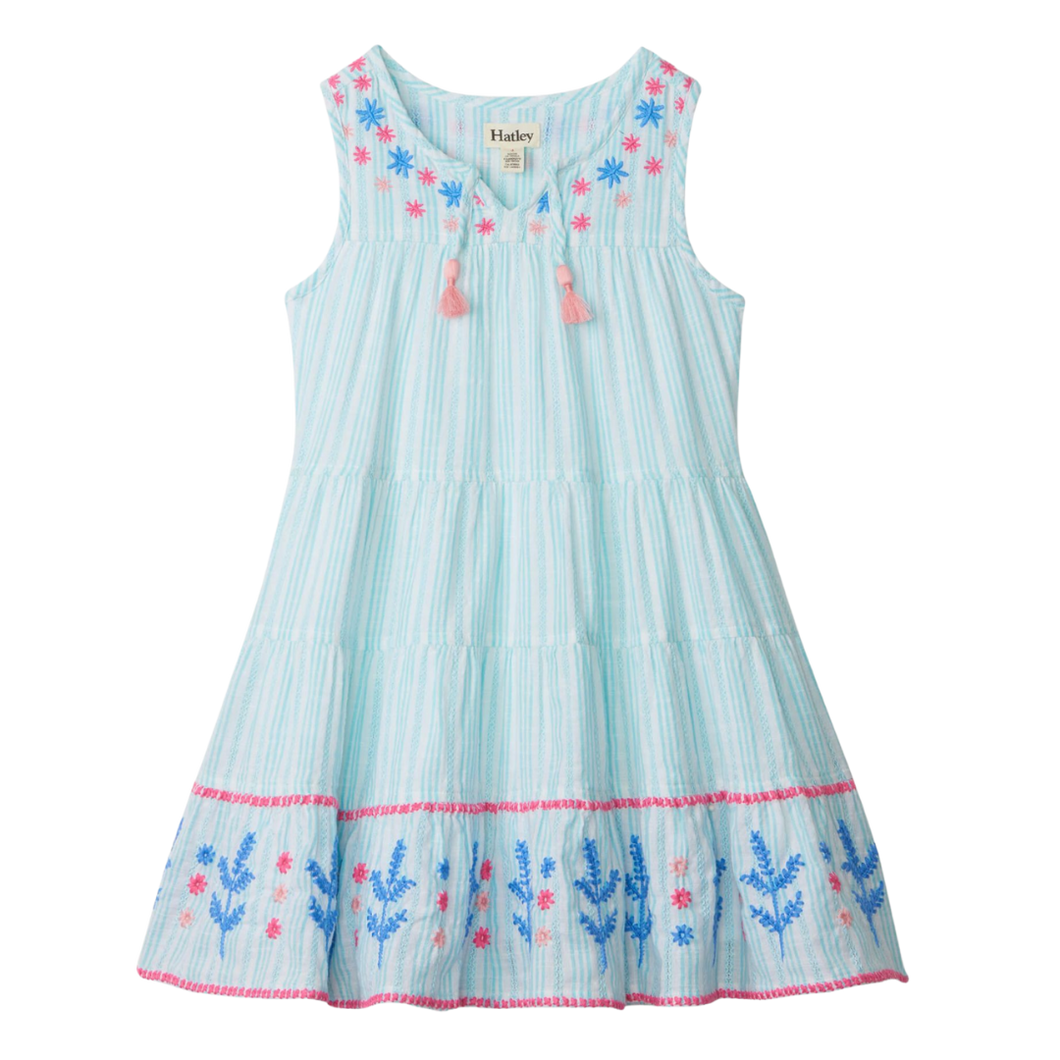 Ocean Blue Tiered Dress