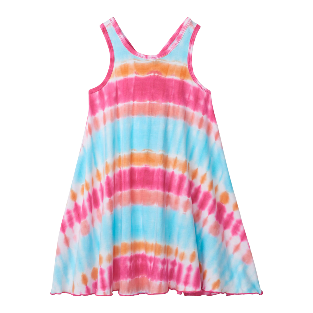 Summer Tie Dye Trapeze Dress