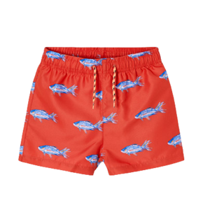 Red Fish Swim Shorts