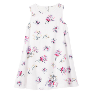 Bunty White Floral Peony Dress