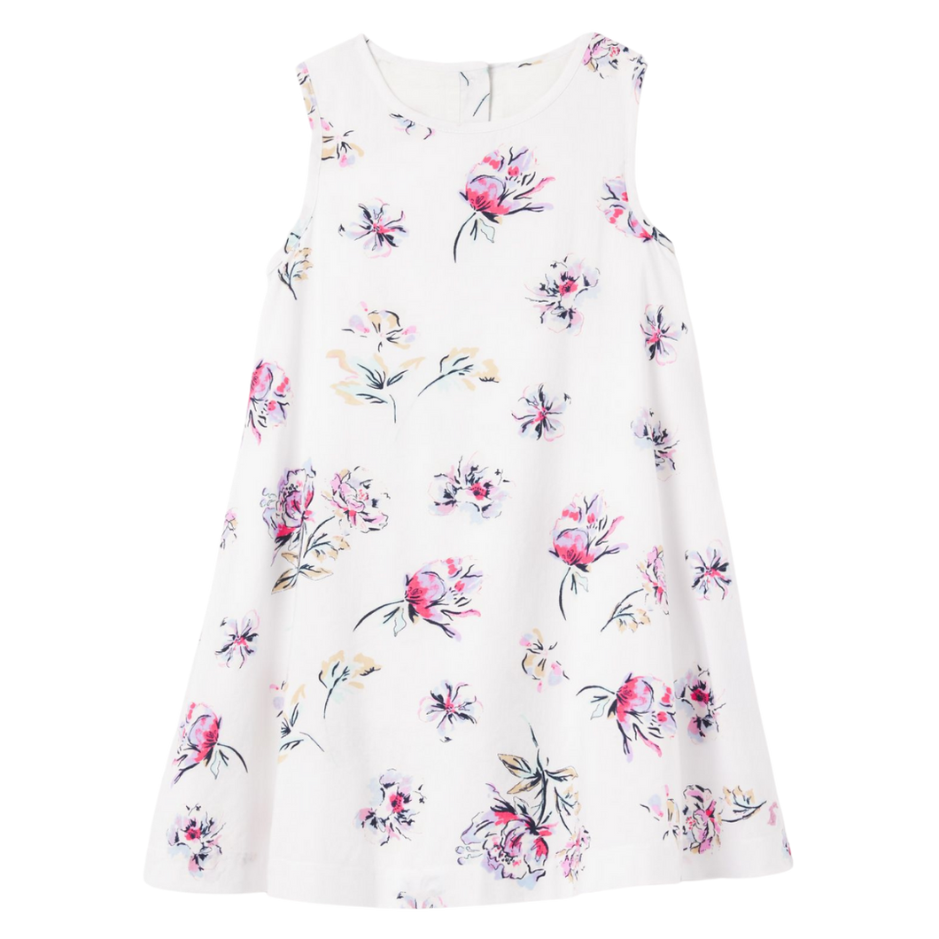 Bunty White Floral Peony Dress