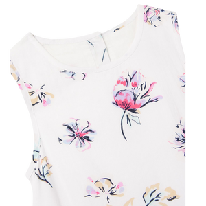 Bunty White Floral Peony Dress