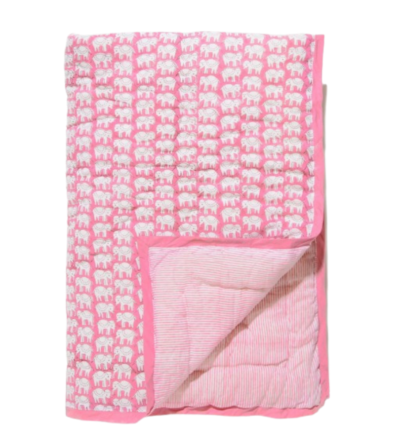 Baby Pink Hathi Quilt