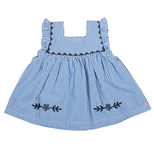 Navy Gingham Marabelle Top