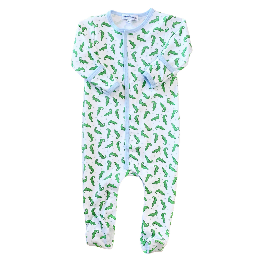 Tiny Alligator Printed Footie