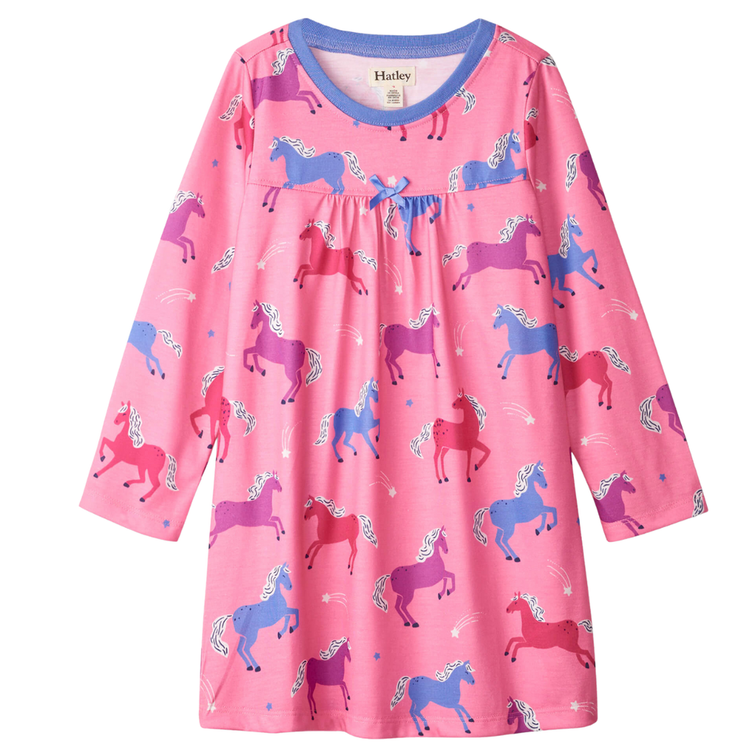 Dreamy Horses Long Sleeve Nightdress