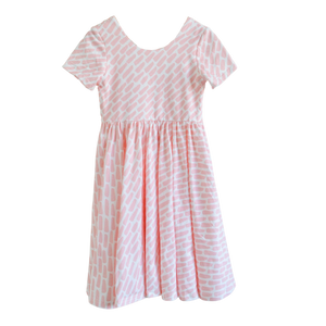 Classic Twirl Dress - Pink Dash