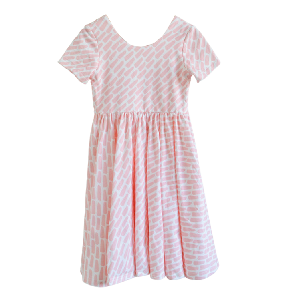 Classic Twirl Dress - Pink Dash