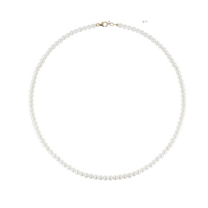 14" 4MM Cream Pearl Necklace