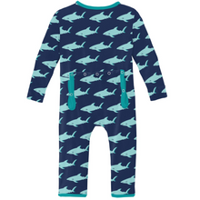 Load image into Gallery viewer, Flag Blue Sharky Coverall with Zipper
