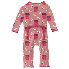 Load image into Gallery viewer, Strawberry Bees And Jam Muffin Ruffle Coverall With Zipper
