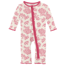 Load image into Gallery viewer, Natural Coral Muffin Ruffle Coverall With Zipper
