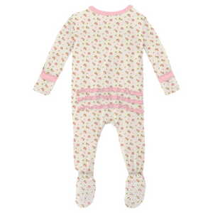 Natural Buds Muffin Ruffle Footie With Zipper