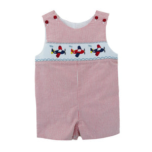 Airplane Smocked Red Stripe Willy Shortall