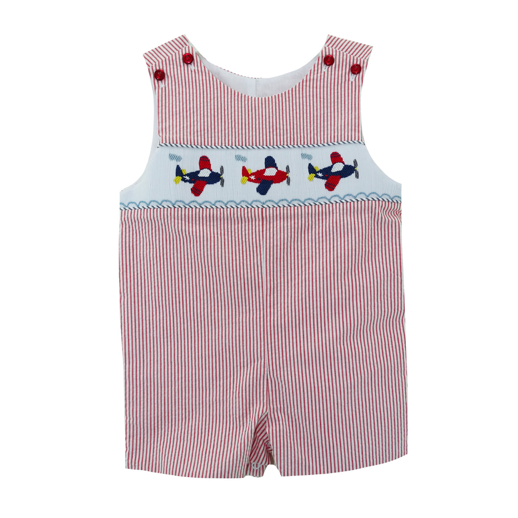 Airplane Smocked Red Stripe Willy Shortall