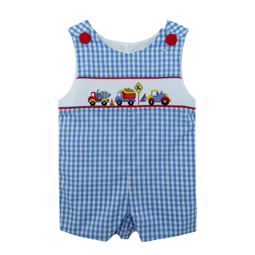 Construction Smocked Blue Check Willy Shortall