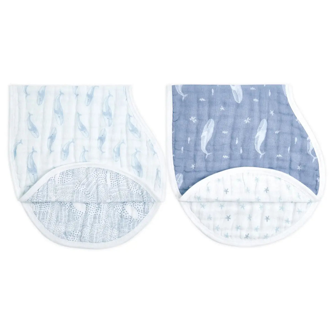 Organic Burpy Bibs 2 Pack - Oceanic