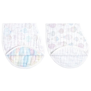 Organic Burpy Bibs 2 Pack - Above The Clouds