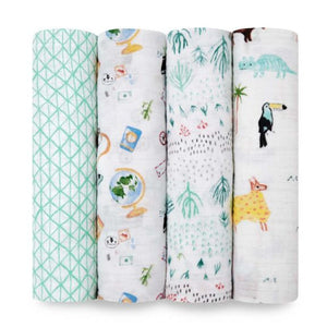 Classic Swaddle 4 Pack - Around the World