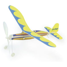 Load image into Gallery viewer, Yellow Starlet Rubber Band Airplane
