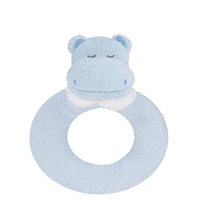 Blue Hippo Ring Rattle