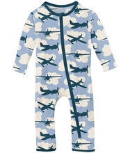 Load image into Gallery viewer, Airplanes Print Coverall with Zipper
