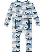Load image into Gallery viewer, Airplanes Print Coverall with Zipper
