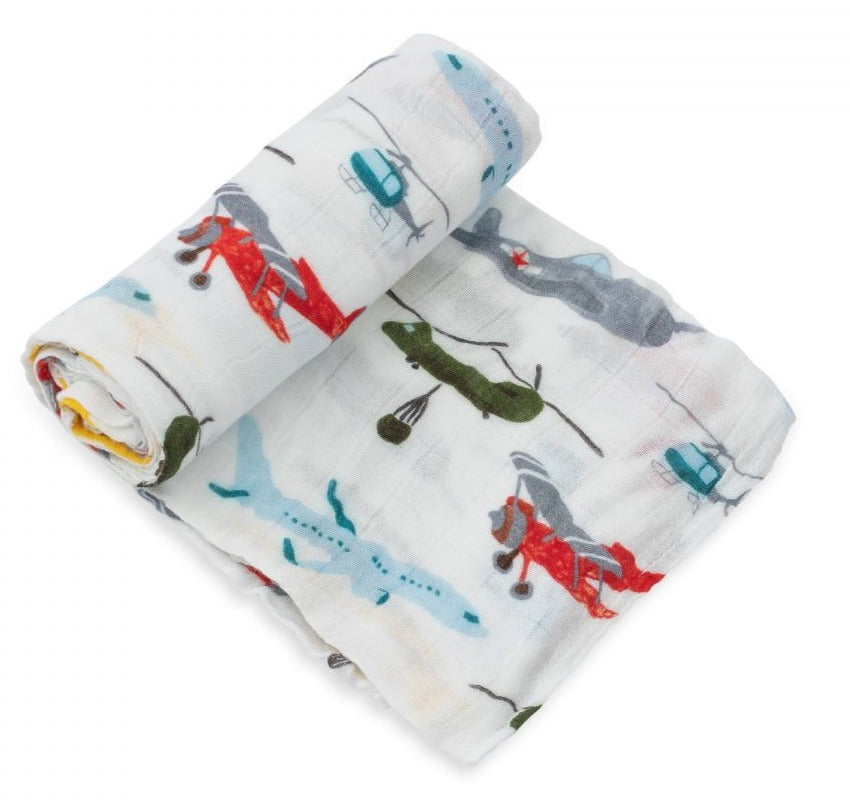 Deluxe Cotton Swaddle - Air Show
