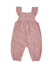 Load image into Gallery viewer, Mini Rose Corduroy Ruffle Overalls With Peter Pan Collar Bodysuit
