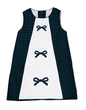 Load image into Gallery viewer, Annie Apron Dress - Bow Applique
